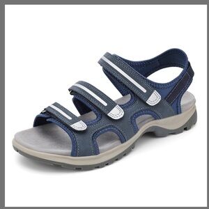 Stylish Women’s Navy and Gray Sandals